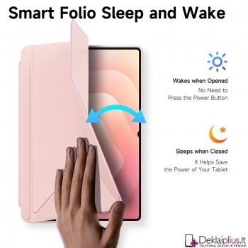 Dux Ducis Magi dėklas turintis 6 padėčių stovą - rausvas (Samsung Galaxy Tab S11 Ultra 14.6 (X930/X936/X920) Dux Ducis Magi dėklas turintis 6 padėčių stovą - rausvas (Samsung Galaxy Tab S11 Ultra 14.6 (X930/X936/X920)